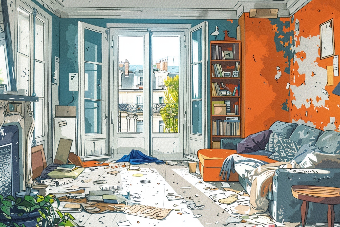 Équipe de professionnels en action lors d'un débarras de maison insalubre à Levallois-Perret pour une rénovation réussie
